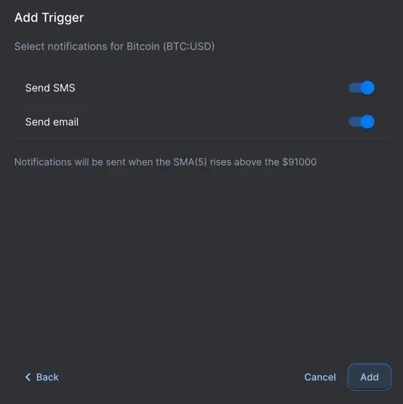 crypto price alert notification